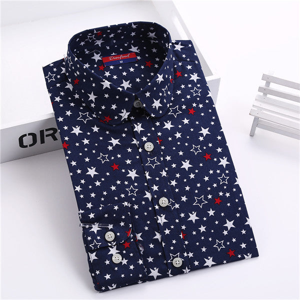 Dioufond New Floral Long Sleeve Vintage Blouse Cherry Turn Down Collar Shirt Blusas Feminino Ladies Blouses Womens  Tops Fashion