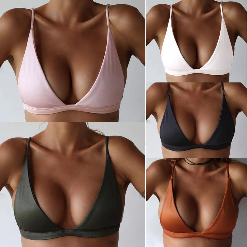 2017 New Sexy Bikinis Women Swimsuit High Waisted Bathing Suits Swim Halter Push Up Bikini Set padded bra bralette Swimwear