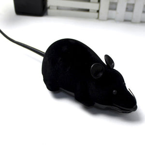 Hot selling New Black White Funny Pet Cat mice Toy Wireless RC Gray Rat Mice Toy Remote Control mouse For kids toys freeshipping