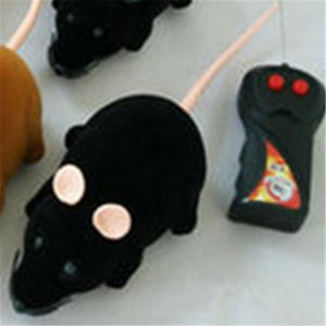 Hot selling New Black White Funny Pet Cat mice Toy Wireless RC Gray Rat Mice Toy Remote Control mouse For kids toys freeshipping