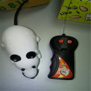 Hot selling New Black White Funny Pet Cat mice Toy Wireless RC Gray Rat Mice Toy Remote Control mouse For kids toys freeshipping