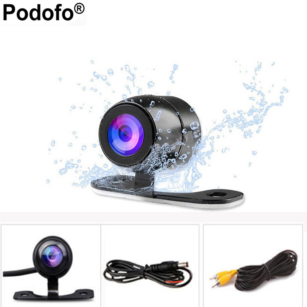 Podofo Auto CCD HD Car Backup Reverse Camera Rear Monitor Parking aid Universal Camera Front Rear View Camera Waterproof Camera