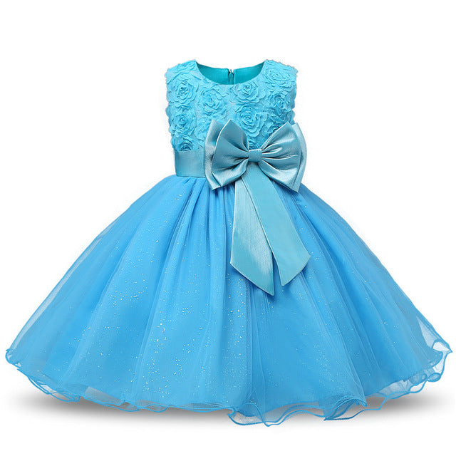 Princess Flower Girl Dress Summer Tutu Wedding Birthday Party Dresses For Girls Children's Costume Teenager Prom Designs