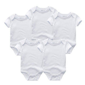 5PCS/LOT Unisex Top Quality Baby Rompers Short Sleeve Cottom O-Neck 0-12M Novel Newborn Boys&Girls Roupas de bebe Baby Clothes