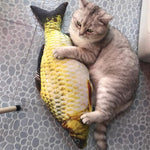 Pet Cat Toys Cute Fish Shape Chewing Toy Simulation Stuffed Fish with Catnip Pet Interactive Toy for Cats Kitten 20/30/40/60cm