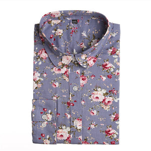 Dioufond Women Summer Blouses Vintage Floral Blouse Long Sleeve Shirt Women Camisas Femininas Female Tops Fashion Cotton Shirt