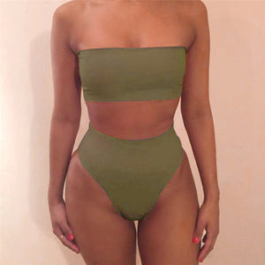 2018 Hot Sales Women Bandage Bra Swimsuit Bathing 2pcs Set Swimwear drop shipping may12